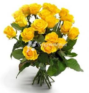 Букет 19 желтых роз