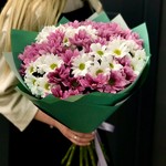 9 розовых роз в конусе - магазин цветов «Букеттерия» в Сочи