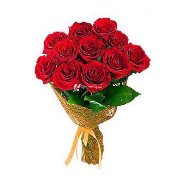 11 роз Пламя страсти - магазин цветов «Букеттерия» в Сочи