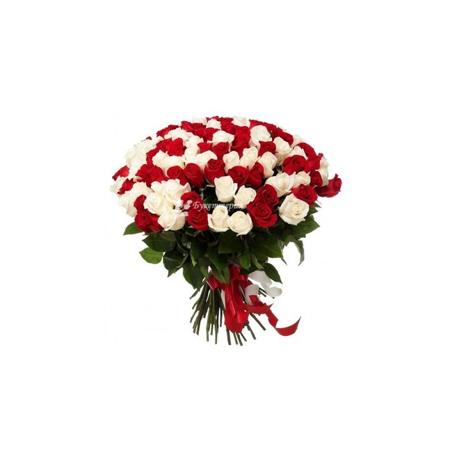 Букет 101 роза микс «Престиж» - магазин цветов «Букеттерия» в Сочи