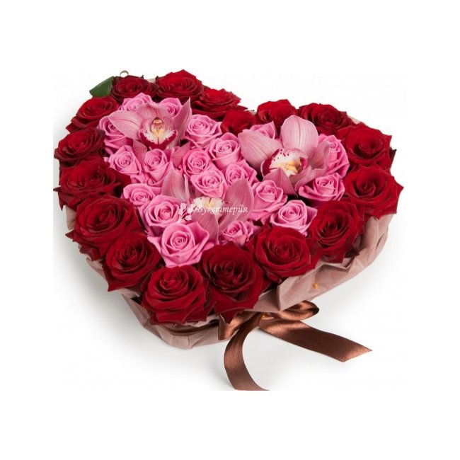 Цветы в коробке «Миледи» - магазин цветов «Букеттерия» в Сочи