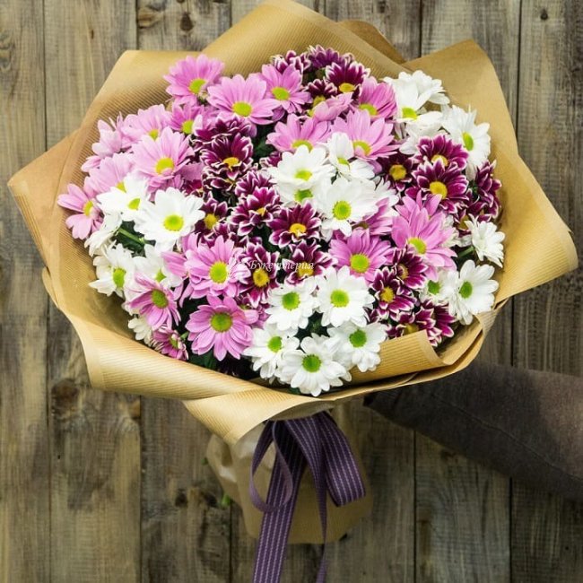 Микс хризантем - магазин цветов «Букеттерия» в Сочи