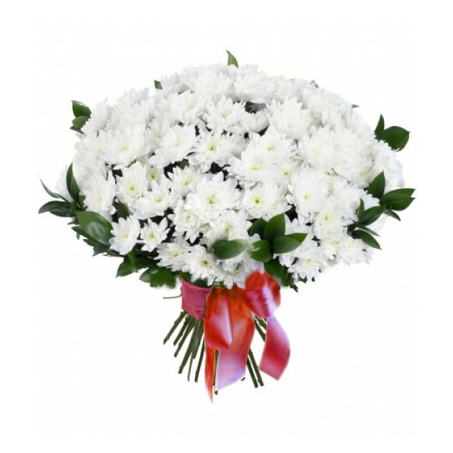Белые хризантемы - магазин цветов «Букеттерия» в Сочи