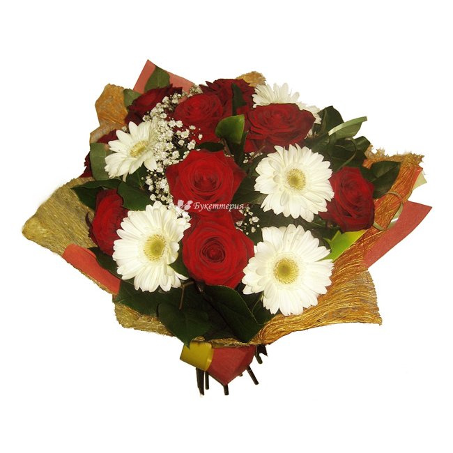 Букет с герберами «Дивный вечер» - магазин цветов «Букеттерия» в Сочи