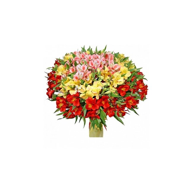 Альстромерии разноцветные 35 шт - магазин цветов «Букеттерия» в Сочи