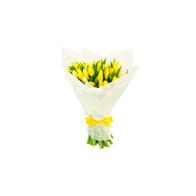 Тюльпаны 31 шт (желтые) - магазин цветов «Букеттерия» в Сочи
