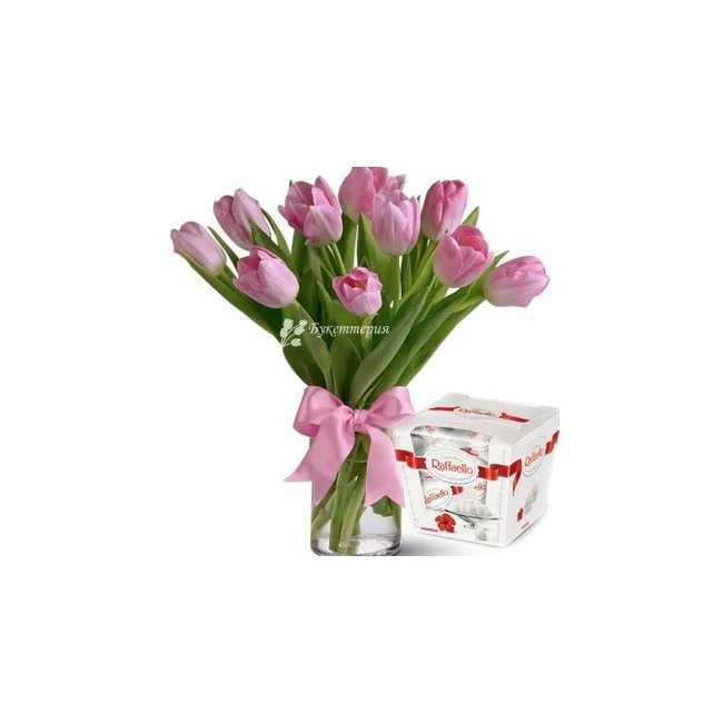 11 тюльпанов и Рафаэлло - магазин цветов «Букеттерия» в Сочи