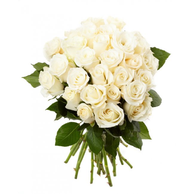 Букет 31 белая роза - магазин цветов «Букеттерия» в Сочи