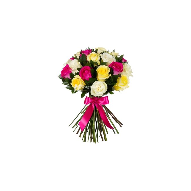 21 роза микс - магазин цветов «Букеттерия» в Сочи