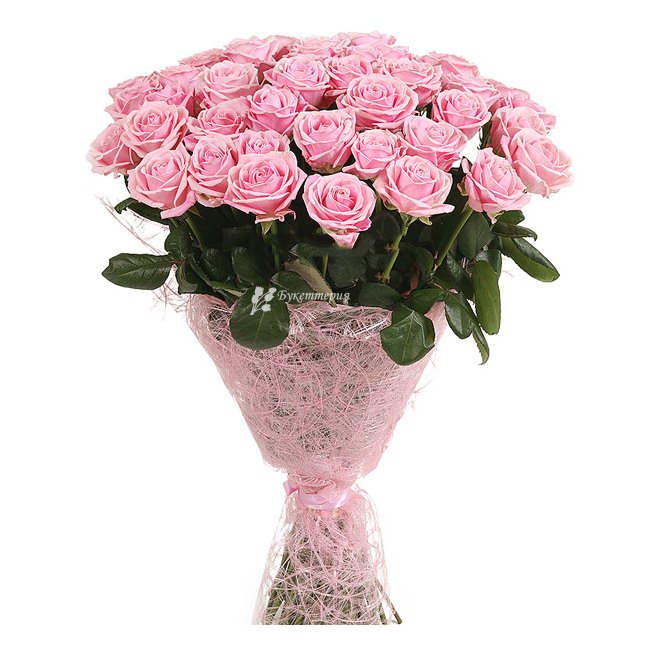35 розовых роз - магазин цветов «Букеттерия» в Сочи