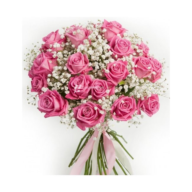 25 розовых роз - магазин цветов «Букеттерия» в Сочи