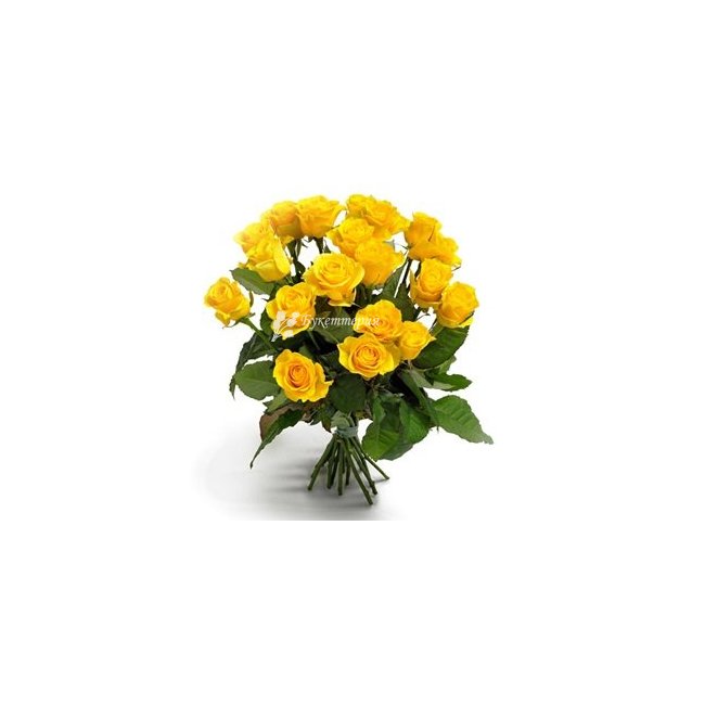 Букет 19 желтых роз - магазин цветов «Букеттерия» в Сочи