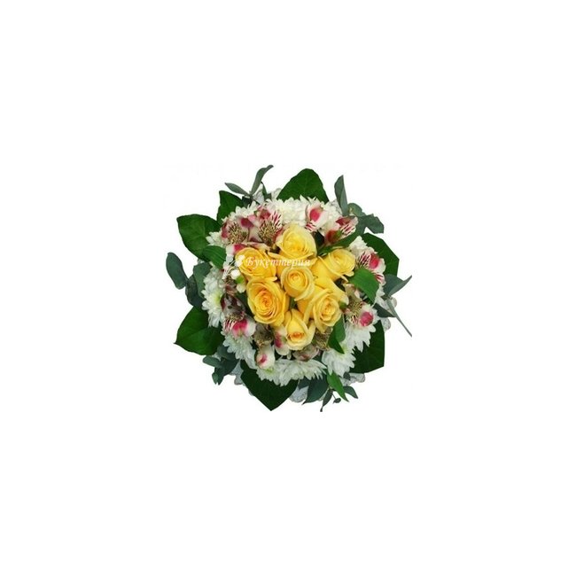 Букет с розами Аннушка - магазин цветов «Букеттерия» в Сочи