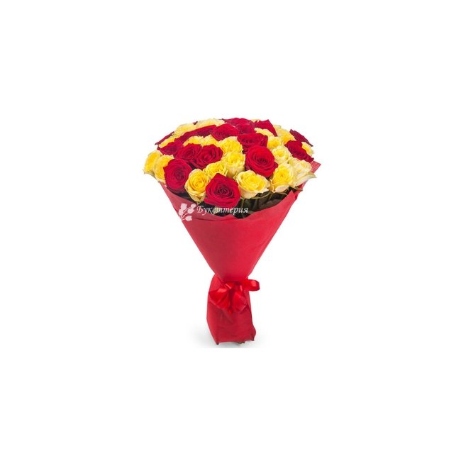 41 роза в букете «Блюз» - магазин цветов «Букеттерия» в Сочи