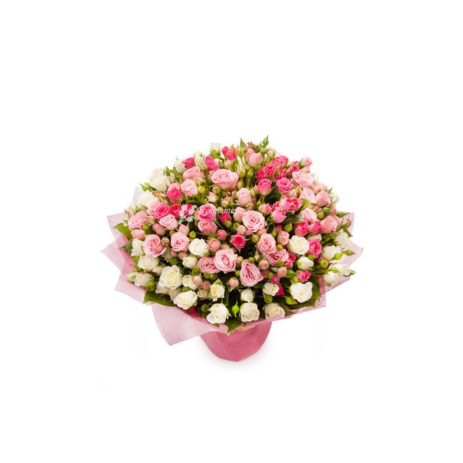 Букет 51 кустовая роза - магазин цветов «Букеттерия» в Сочи