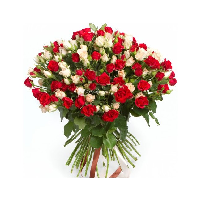 55 кустовых роз - магазин цветов «Букеттерия» в Сочи