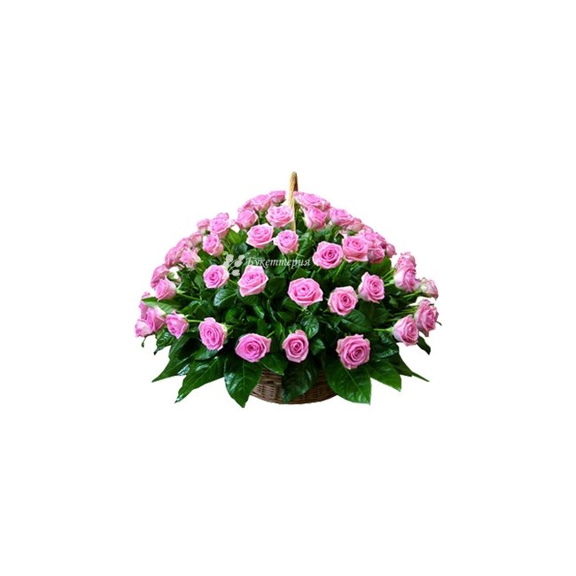 Корзина 51 роза Герцогиня - магазин цветов «Букеттерия» в Сочи